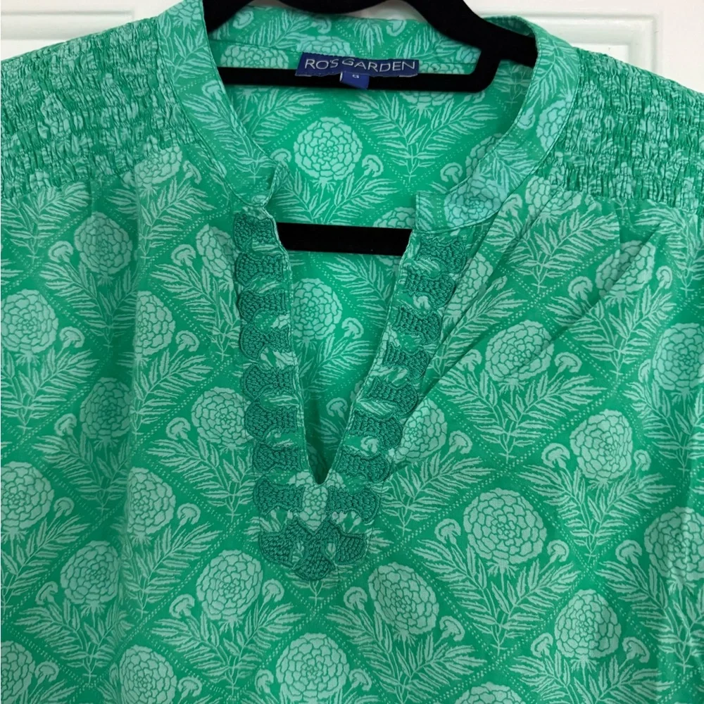 Ro’s Garden Green Floral Women's Top Size Small - Picture 2 of 9